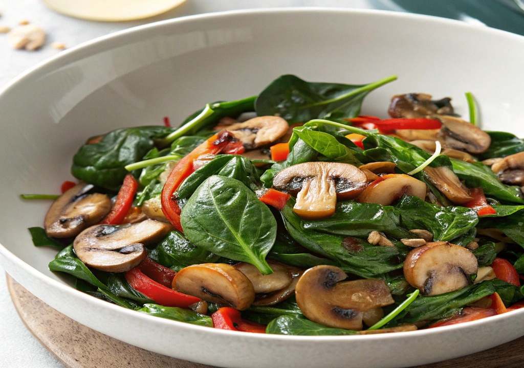 Spinach & Mushroom Stir-Fry